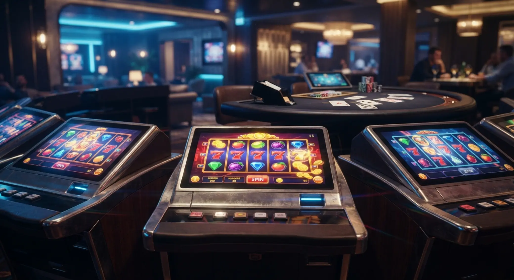 Auswahl verschiedener Casinospiele mit Fokus auf Slots für kleines Budget