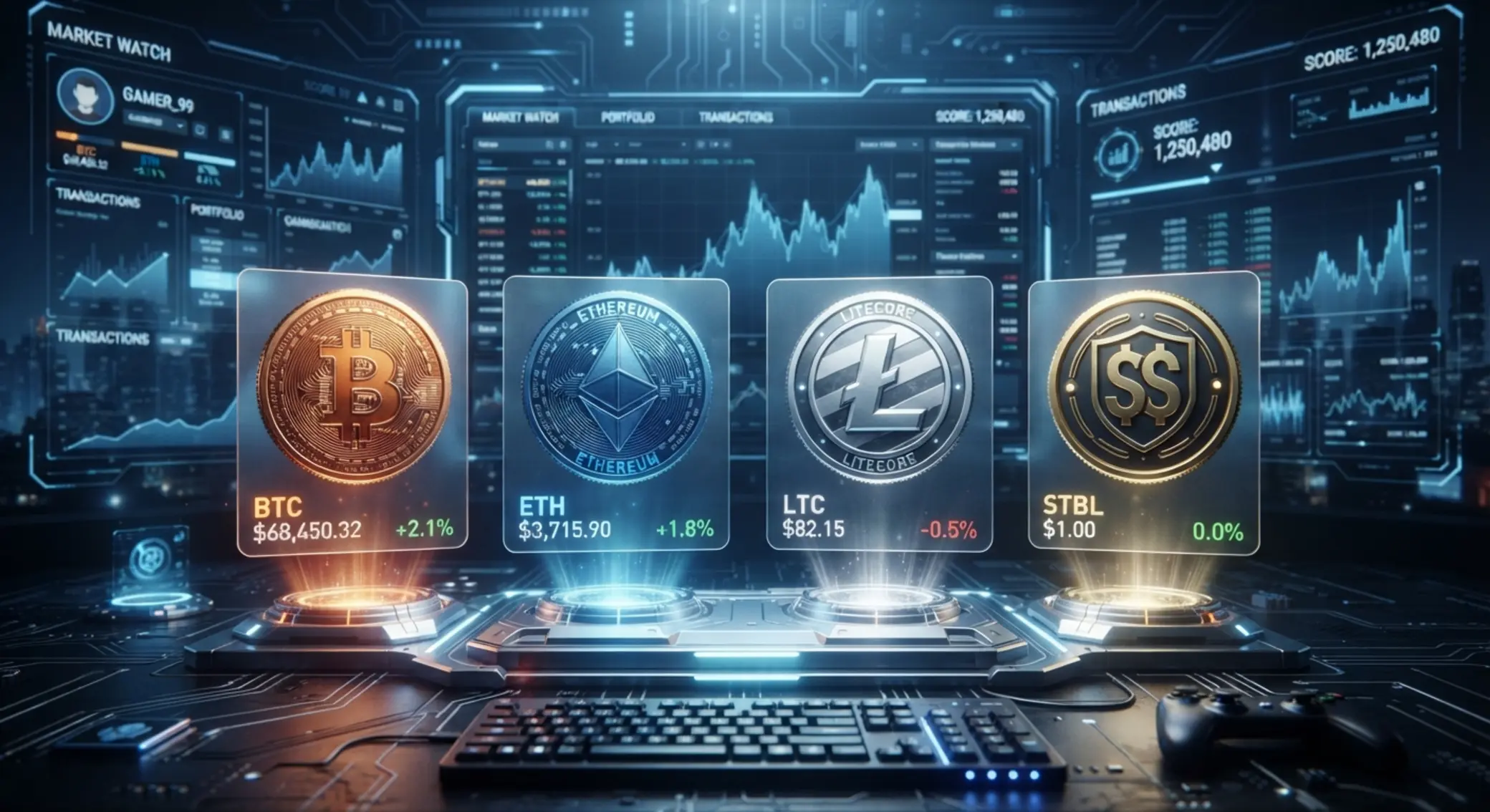 Übersicht wichtiger Kryptowährungen im Online-Casino-Kontext