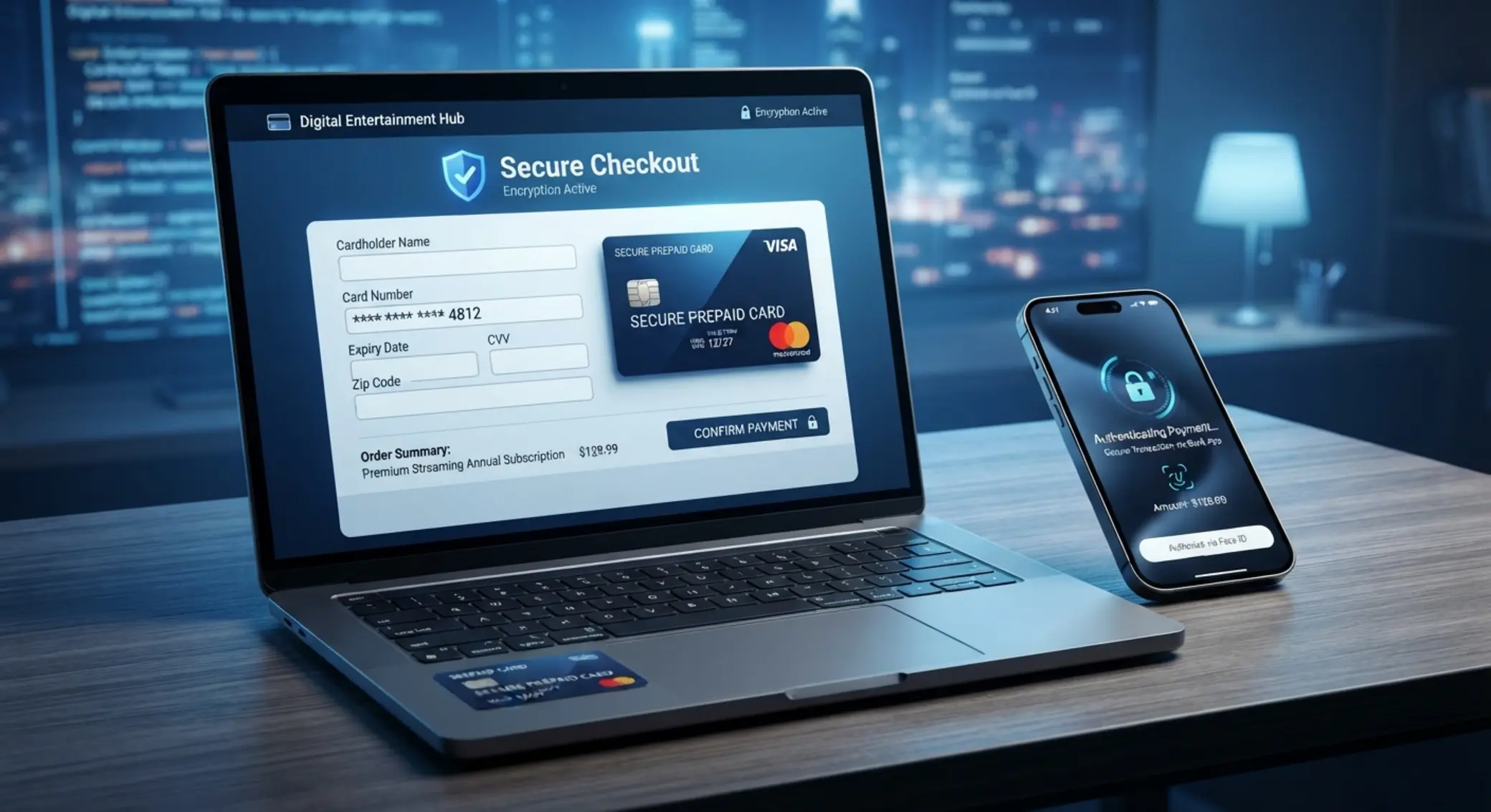 Paysafecard-Nutzung in einer geschützten Online-Kasse Prepaid-Zahlung in einer sicheren Online-Umgebung