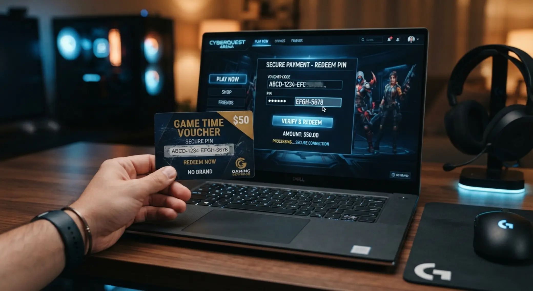 Paysafecard als Zahlungsmittel im Online-Casino Paysafecard-Voucher vor Laptop mit digitaler Einzahlungsmaske