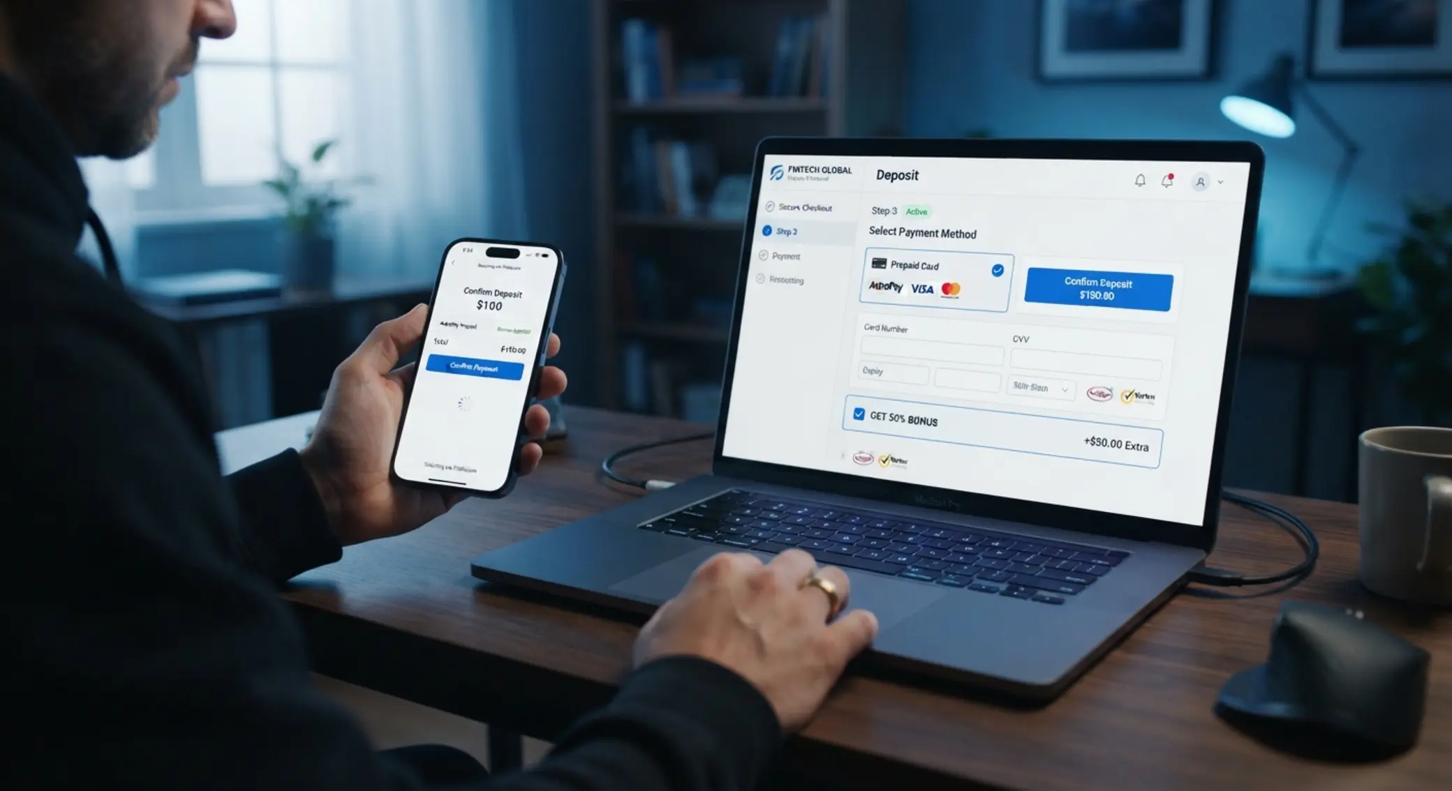 Schritt-für-Schritt Einzahlung mit Paysafecard auf einem Gerät